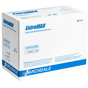 Перчатки ExtraMAX хирургические латексные (белый, 7.0)